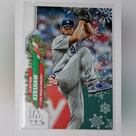 Clayton Kershaw 2020 Topps Holiday SP Candy Canes #HW82 - Picture 1 of 2